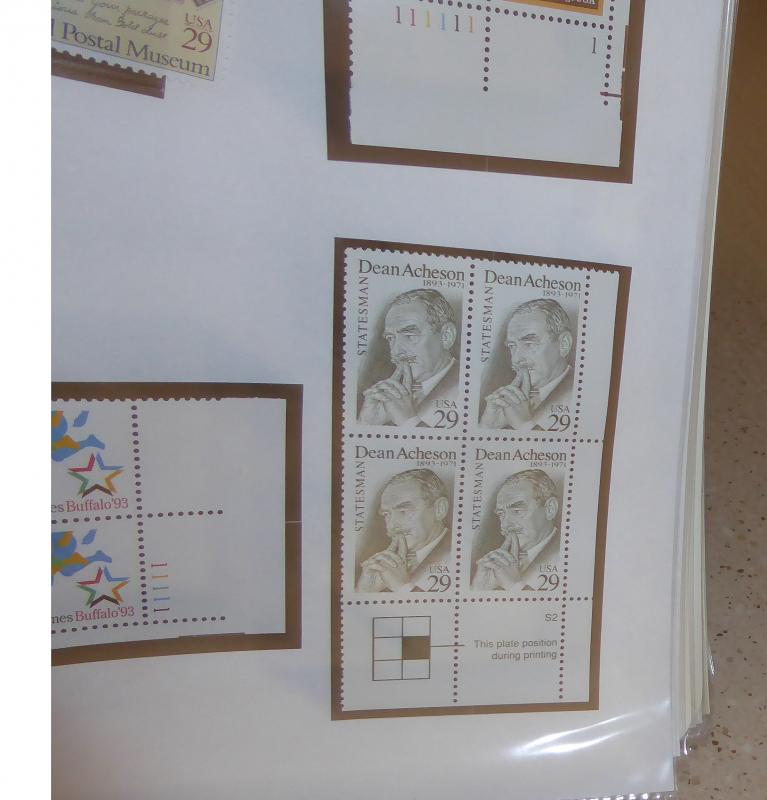 plate block collection  1990-2000