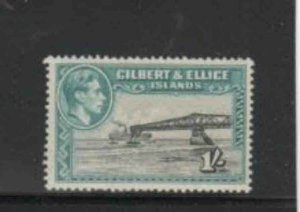 GILBERT & ELLICE #48 1939 1sh KING GEORGE VI & PHOSPHATE MINT VF NH O.G