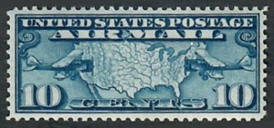 C7 Map and Two Planes Mint Very Lightly Hinged single