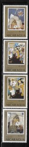 Nicaragua 1987 Christmas paintings Sc 1671-1674 MNH A1868