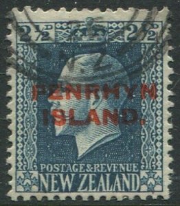 Cook Islands Penrhyn 1917 SG24 2½d blue KGV FU