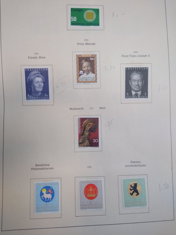 collection on pages Liechtenstein 1961-72 CV $145