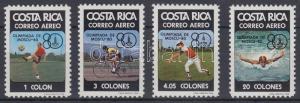 Costa Rica stamp Summer Olympics in Moscow set MNH 1980 WS117123