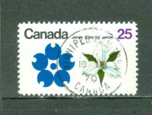 CANADA 1970 EXPO #511p WINNIPEG TAG....DAY of ISSUE CANCELLATION...$3.50