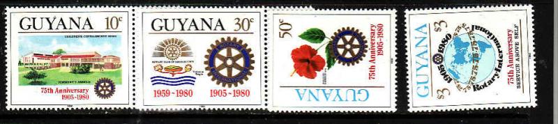 Guyana-Sc#318-21-unused NH set-Rotary International-1980-