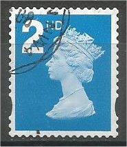 GREAT BRITAIN, Machins, 2006, used 2nd bright blue, Scott MH279