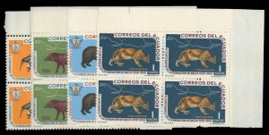 Ecuador #657-660 Cat$22, 1960 Animals, complete set, never hinged