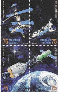 Marshall Islands 594 1995   block 4  vf mint nh