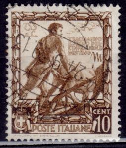 Italy, 1938, Romulus Plowing, 10c, sc#400, used