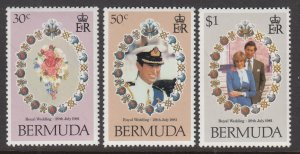 Bermuda 412-414 Royal Wedding MNH VF