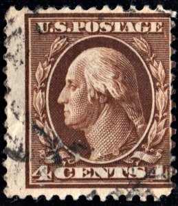 SC#334 4¢ Washington (1908) Used