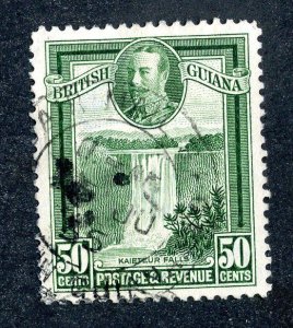 1934 British Guiana Sc # 218 used cv. $25 ( 9387 BCXX )