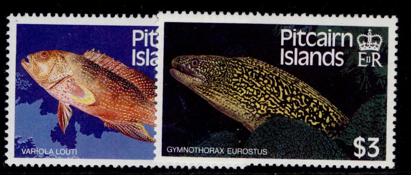 PITCAIRN ISLANDS QEII SG312w-313w, 1988 Fish WMK to RIGHT, NH MINT. Cat £40.