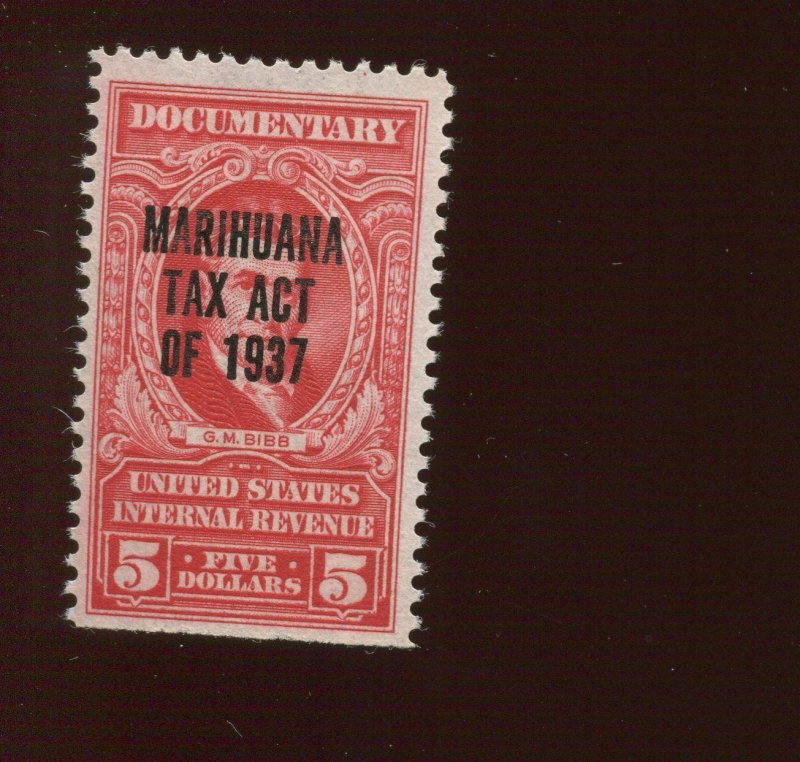 RJM6  Marihuana Tax Revenue Mint Stamp NH (Lot Bx 421)