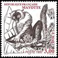 MAYOTTE 1997 - Scott# 89 Lemur Set of 1 NH