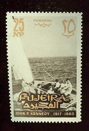 Fujeira 32 25np Kennedy sailing MNH 