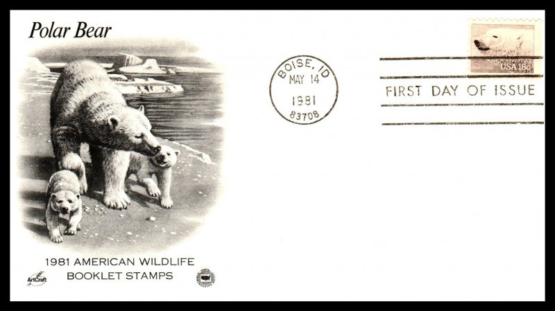 US 1880-1889 Wildlife PCS Artcraft Variety Set of Ten U/A FDC