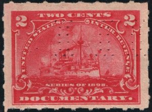 R164 2¢ Documentary Stamp (1898) Used/Cut Cancelled