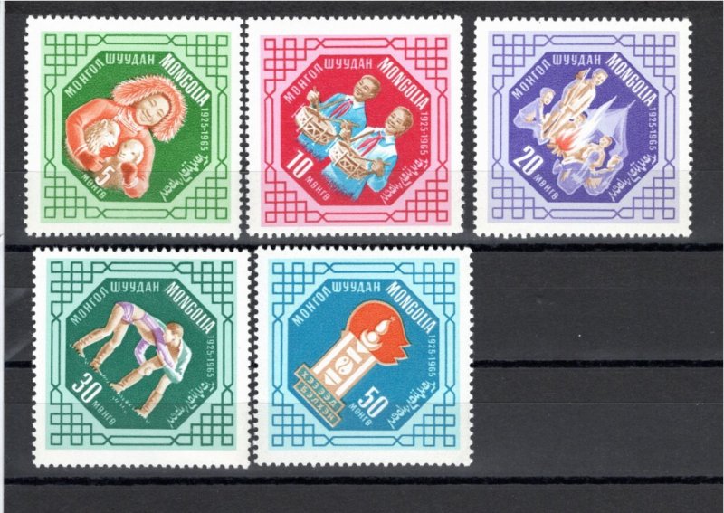 Mongolia 1965 MNH Sc 384-8