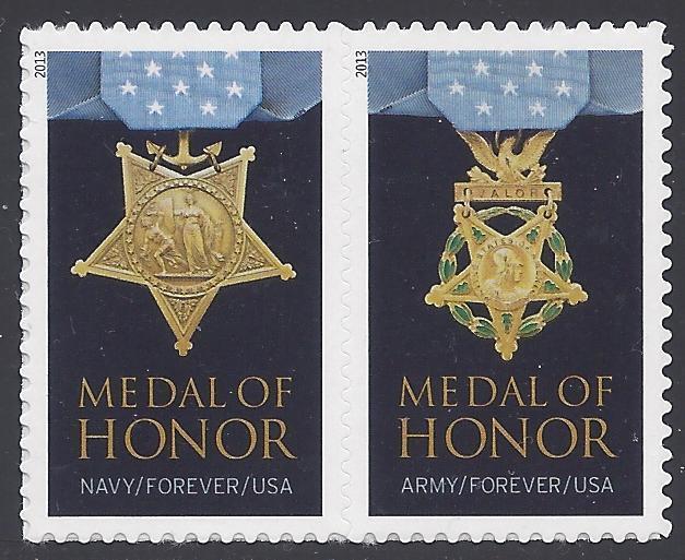 4822-3 Medal Of Honor (World War II) Pair Mint/nh (Free Shipping)