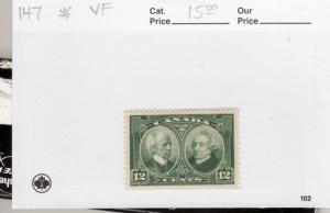 Canada 1927 #147 * MH VF 12 cent Laurier & MacDonald stamp.