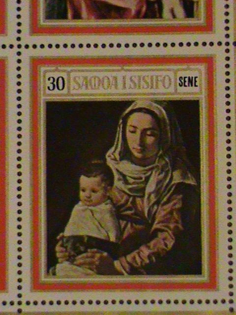 ​SAMOA-STAMP- 1969- CHRISTMAS PAINTING MINT NOT HING S/S SHEET. LAST ONE