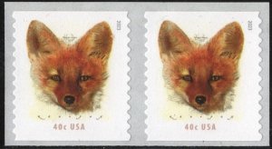 SC#5743 40¢ Red Fox Coil Pair (2023) SA