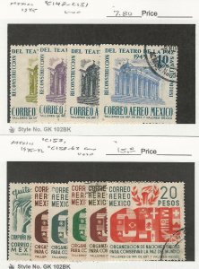 Mexico, Postage Stamp, #C148-C151, C153, C158-C162 Used, 1945-46, DKZ