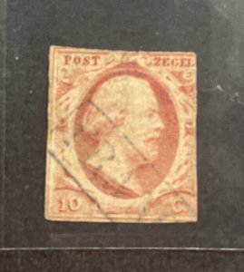 Netherlands stamp #2, used,  SCV $27.50 