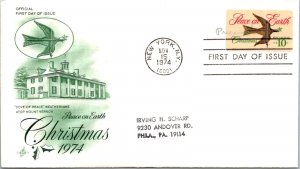 FDC 1974 SC #1552 Artcraft Cachet - New York, Ny - Single - J319