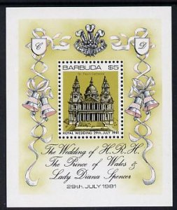 BARBUDA - 1981 - Royal Wedding - Perf Souv Sheet - Mint Never Hinged