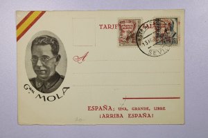 Spain 1937 Civil War Martyr Card - Mola - L38337