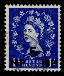 BRITISH POSTAL AGENCIES IN EA QEII SG81, 5np on 1d ultramarine, FINE USED.