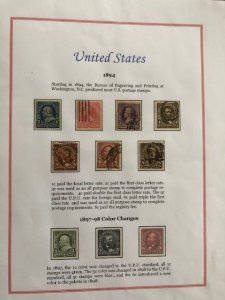 United States High Quality Album Sheets and Stamps - 1894, 1897-8