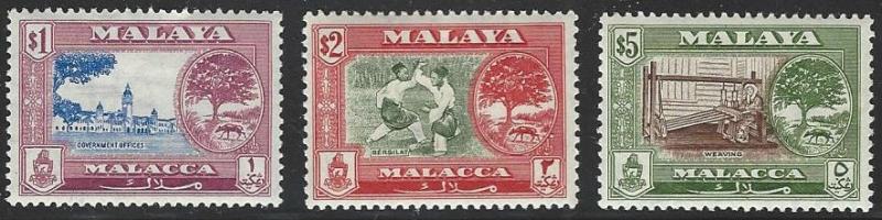 Malaya Malacca #64-66 Mint Hinged Sub-Set of 3