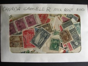 Canada gambler mixture 500 mostly pre 1950 U heavy duplication, mixed condition