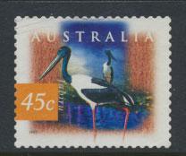 Australia SG 1690d perf 12½ x 13   Used -  Birds Stork jabiru