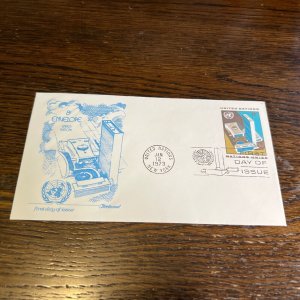 United Nations 8 cent Envelope - 1973 First Day FDC - Fleetwood - Scott UN U5S