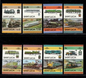 ST. LUCIA SC# 807-14 FVF/MNH