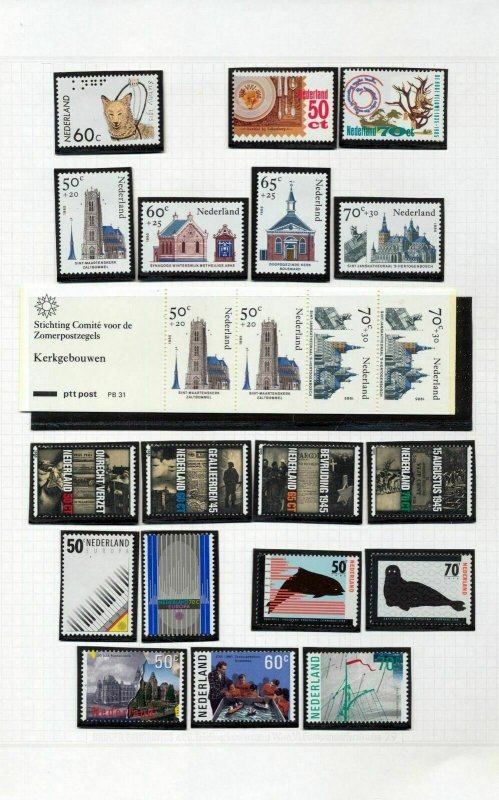 Netherlands Mid/Modern MNH Sheets Booklets Wildlife Red X 130Tro454