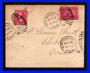 1889 - EEUU - carta circulada . franqueo de 4centavos