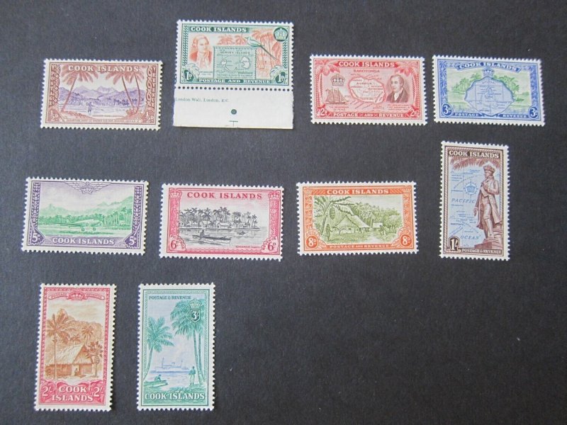 Cook Islands 1949 Sc 131-140 MH/MNH