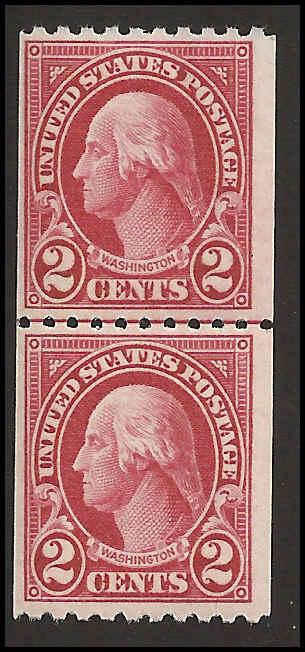 # 606 MNH - LINE PAIR - SCV-5.00 - CARMINE GEORGE WASHINGTON