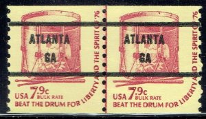 1976 7.9c Americana w/precancel f/ATLANTA GA 1615-71 NICE line pair !