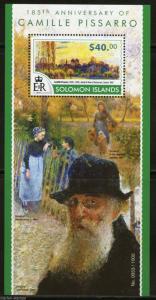 SOLOMON ISLANDS  2015  185th BIRTH  CAMILLE PISSARRO  SOUVENIR SHEET MINT NH