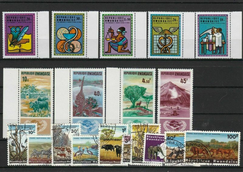 Republic Rwandaise Mint Never Hinged & Used Mixed Subject Stamps ref R 18555