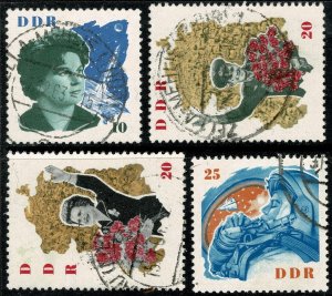 GERMANY DDR 1963 VISIT SOVEIT COSMONAUTS USED (VFU) P.13x12.5 SG E714-17 SUPERB