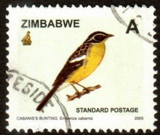 Zimbabwe 981 - Used - (A) Cabanis's Bunting (2005) (cv $8.00)