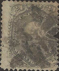 # 78a Grayish Lilac Used Fault George Washington Cat $425.00