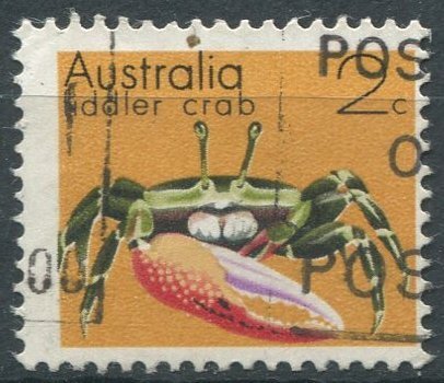 Australia Sc#555 Used, 2c multi, Marine Life and Gemstones (1973)